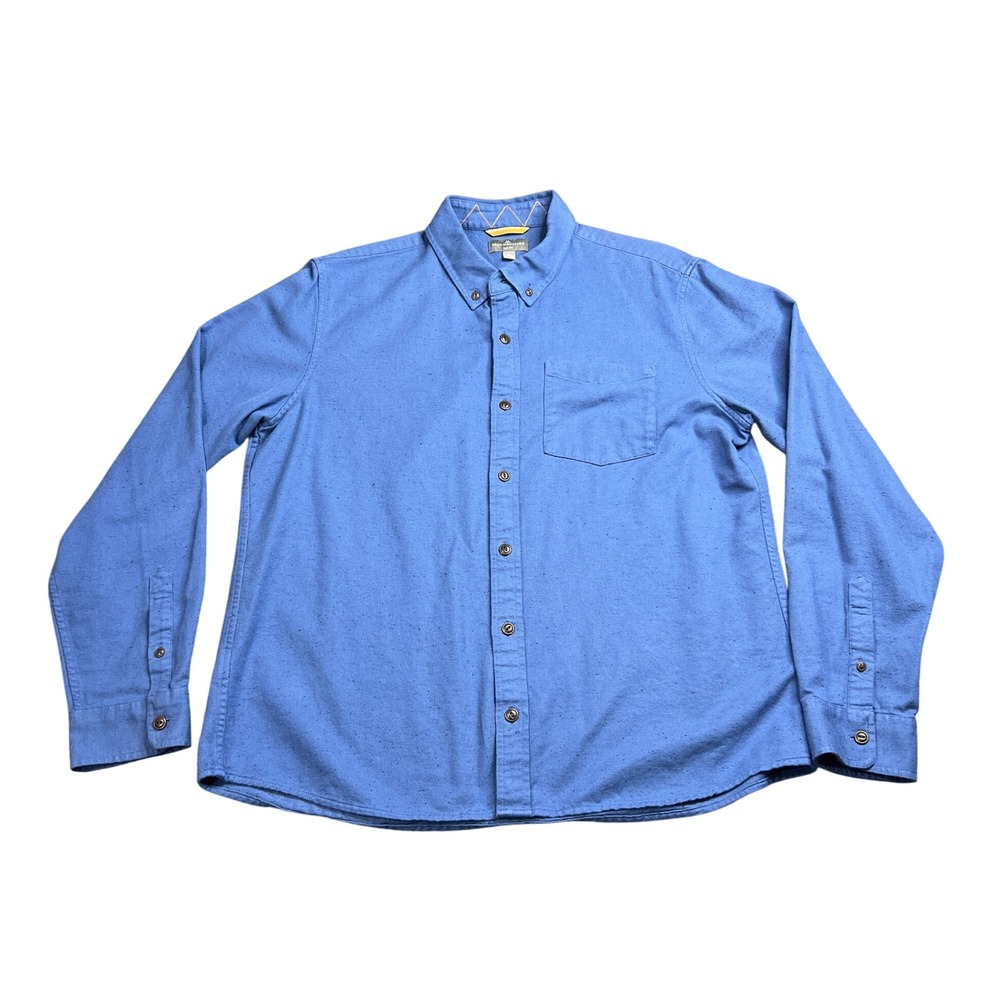 L.L.Bean Signature Men's Large Donegal Slim Fit Long Sleeve Button Down Shirt